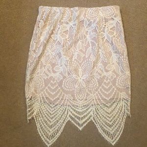 Lace High Waisted Skirt